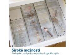 Transparentní organizér - dlouhý obdélníkový 2