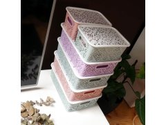 Úložný box s&nbsp;víkem velký - fialový 3