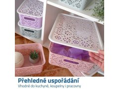 Úložný box s&nbsp;víkem velký - růžový 2