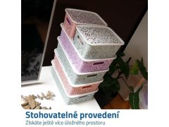 Úložný box s&nbsp;víkem velký - růžový 3