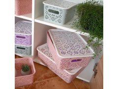 Úložný box s&nbsp;víkem velký - růžový 6