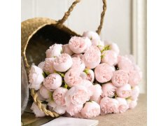 Umělá kytice - pivoňka, 9 stonků 5