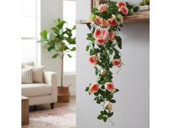 Umělá převislá květina 90 cm - růžovo-oranžová 1