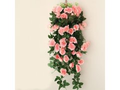 Umělá převislá květina 90 cm - růžovo-oranžová 6