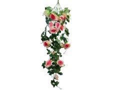 Umělá převislá květina 90 cm - růžovo-oranžová 8