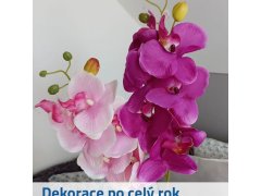 Umělé květiny orchidej - světle fialová 2