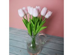 Umělé tulipány 10 ks - světle růžové 1