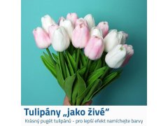 Umělé tulipány 10 ks - světle růžové 2