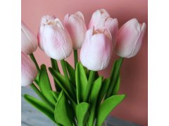 Umělé tulipány 10 ks - světle růžové 6