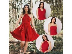 Univerzální šaty krátké - červené 1