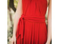 Univerzální šaty krátké - červené 5