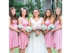 Univerzální šaty krátké - růžové 4