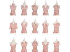 Univerzální šaty krátké - růžové 6