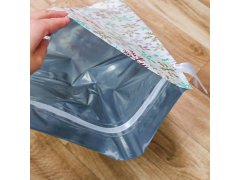 Vánoční dárkový balicí sáček se šňůrkou - 51x39 cm - sněhové vločky 9