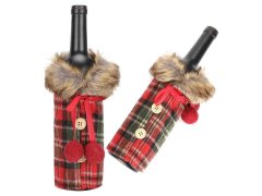 Vánoční dárkový kabátek na láhev vína 10