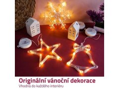 Vánoční LED dekorace na okno - hvězda 2