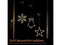 Vánoční LED dekorace na okno - hvězda 3