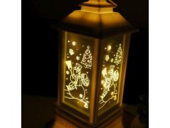 Vánoční LED lucerna - sněhulák 8