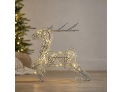 Vánoční LED osvětlení jelen - stříbrný 1