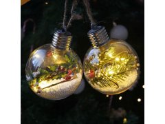 Vánoční LED svítící koule na stromeček - girlanda 3