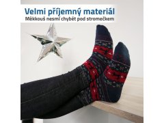 Vánoční ponožky s norským vzorem - modré 2