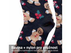 Vánoční ponožky vel. 36-40 - perníčci 2