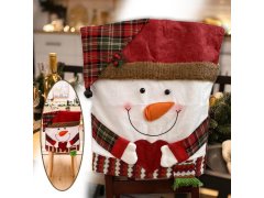 Vánoční potah na židli - sněhulák 8