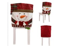 Vánoční potah na židli - sněhulák 9