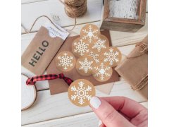 Vánoční samolepky 500 ks - sněhové vločky 7