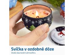 Vánoční vonná svíčka v kovovém obalu 2