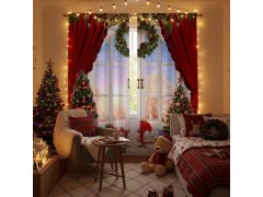 Vánoční závěsy 2 ks 130x210 cm 4