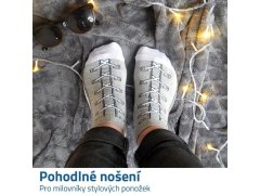Veselé ponožky tenisky - šedé 3
