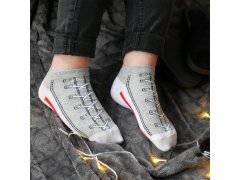 Veselé ponožky tenisky - šedé 8