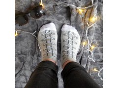 Veselé ponožky tenisky - šedé 9