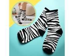 Veselé ponožky - zebra 1
