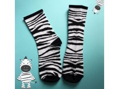 Veselé ponožky - zebra 6