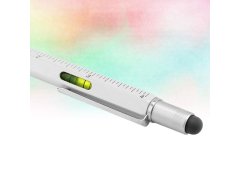 Víceúčelové pero 6v1: propiska, stylus, pravítko, vodováha, 2x šroubovák 6