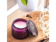 Vonná svíčka ve skle - fialová, vůně květin 8