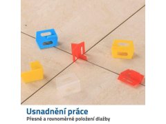 Vymezovací křížky na pokládání dlažby 100 ks - 1,5 mm 2