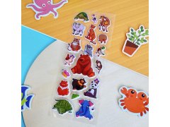 Vypouklé samolepky se zvířátky - méďa a&nbsp;kamarádi 1