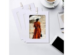 Závěsné papírové fotorámečky s provázkem a kolíčky 2