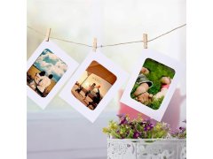Závěsné papírové fotorámečky s provázkem a kolíčky 4