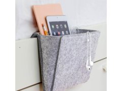 Závěsný kapsář / organizér na postel - šedivý 6