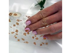 Zdobící samolepky na nehty pozlacené - bílo-zlaté 6