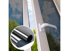 Zrcadlová fólie na okna 200 cm - šedá 8