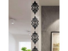 Zrcadlové samolepky ornamenty 10 ks - černé 1