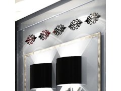 Zrcadlové samolepky ornamenty 10 ks - černé 6
