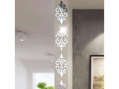 Zrcadlové samolepky ornamenty 10 ks - stříbrné 1