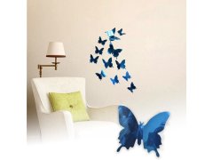 Zrcadlový motýl 12 ks - modrý 1