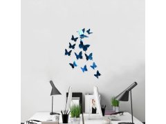 Zrcadlový motýl 12 ks - modrý 10